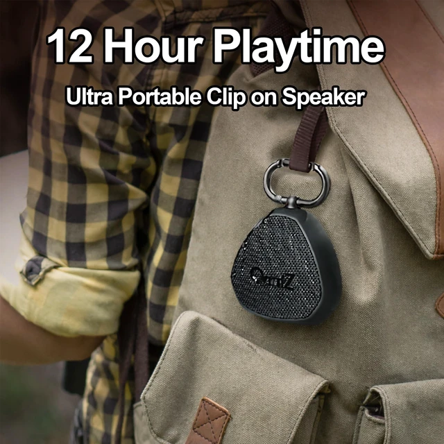 Alt view image 3 of 6 - OontZ Angle Clip Portable Bluetooth Speaker, 5W, 12-Hour Playtime, IPX7 Compact 5W clip-on Bluetooth speaker with rich bass, 100-ft range and Lightweight