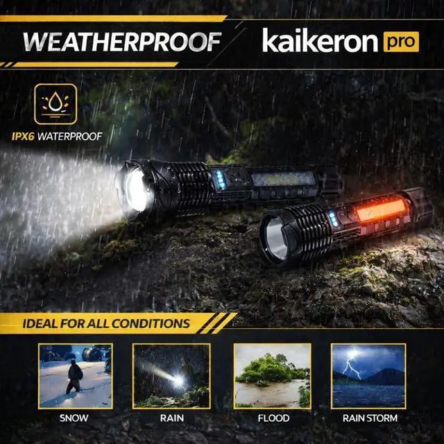 Alt view image 5 of 7 - Rechargeable Flashlights 2 Pack Tactical Flashlight Set Super Bright High Lumens Flash Light 7 Modes Zoomable Linterna Waterproof EDC Pocket Lights for Emergency Camping Home & Car USB-C