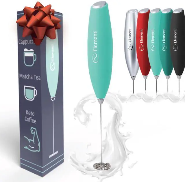 Main image of Milk Frother Wand - Powerful Hand Frother for Coffee - Handheld Electric Whisk, Milk Foamer, Mini Whisk & Coffee Blender for Frappe, Lattes, and Matcha (Mint Green)