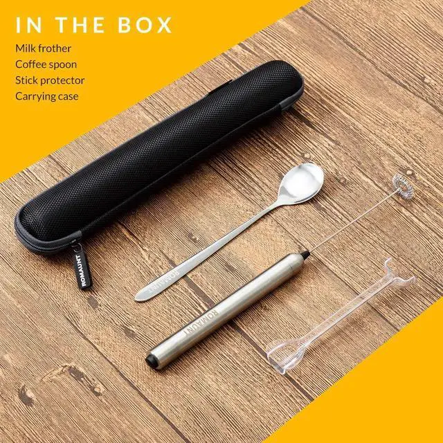 Alt view image 7 of 7 - Handheld Milk Frother Electric Battery Operated Portable