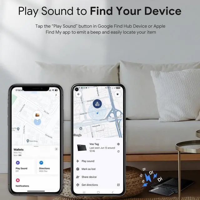 Alt view image 4 of 7 - Air-Tag Wallet Tracker Card Ultra Slim 1.6mm for Android & iOS, Dual System Rechargeable Item Locator Works with Google Find Hub or Apple Find My APP for Luggage, Suitcase, Passport, 2 Pack