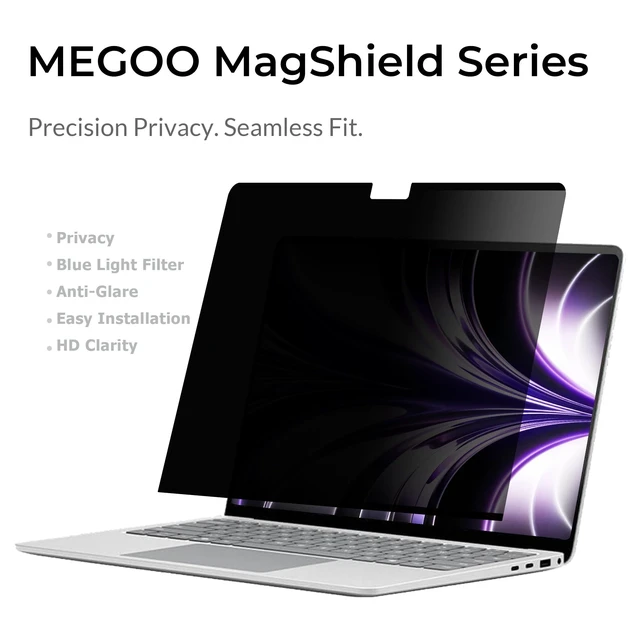 Alt view image 2 of 5 - Megoo Magnetic Privacy Screen for MacBook Pro 16" M5/M4/M3/M2/M1