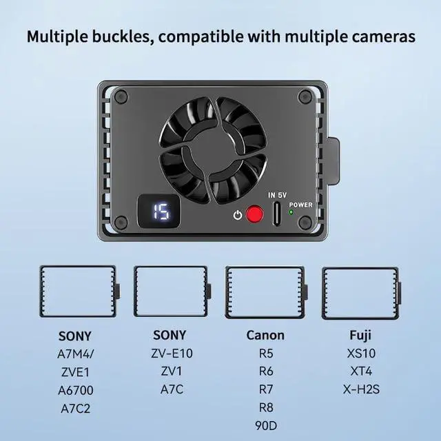 Alt view image 2 of 5 - Mcoplus Quiet Semiconductor Radiator Camera Heatsink Cooler Fan for Sony for Cano for Fuji for Nikon, Camera Cooling Fan for A7M4 ZVE1 A6700 A7C2 ZV E10 ZV1 for XT4 for R6 R7