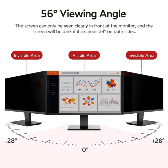Alt view image 2 of 5 - bersem 24 Inch Monitor Computer Privacy Screen Filter for 16:9 Ratio