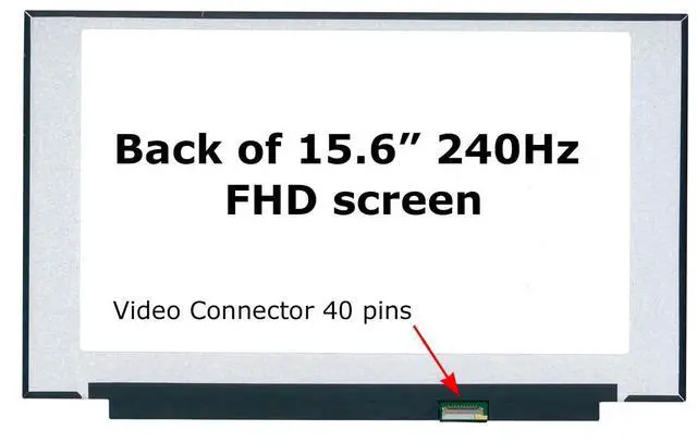 Alt view image 2 of 5 - SCREENARAMA New Screen Replacement for Sharp LQ156M1JW03 (40pin 240Hz) FHD 1920x1080 IPS LCD LED Display with Tools and Tape