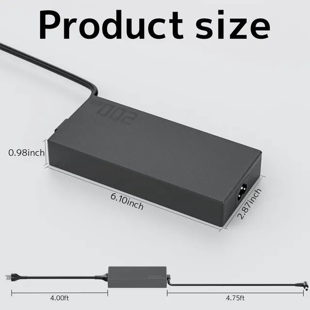 Alt view image 3 of 5 - 200W Laptop Charger Fit for ASUS TUF A15 F17 A17 ROG Strix Hero Zephyrus