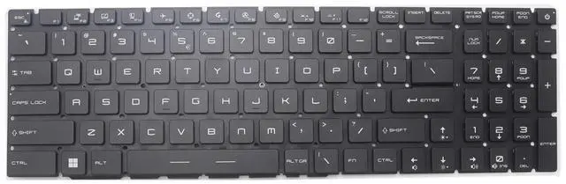 Main image of New Replacement Keyboard for MSI GE76 Raider 10UG 10UH 11UG 11UH 11UE MS-17K3 MS-17K2 GP76 GS76 Per-Key RGB Backlit US