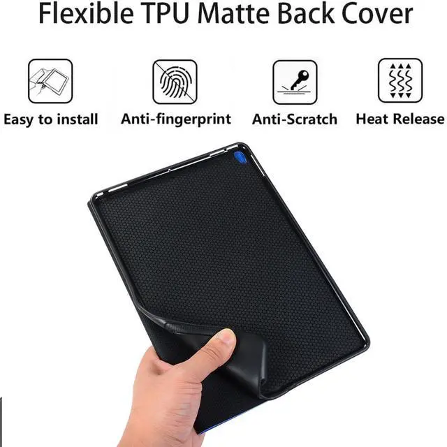 Alt view image 5 of 5 - ZHJLZQAI for ipad 10th Generation Case,ipad 10 Case 10.9 inch 2022,ipad 10.9 inch Case,Soft Rubber Back Cover,Auto Wake/Sleep,Slim Adjustable Viewing Angle Stand.Cat and Moon