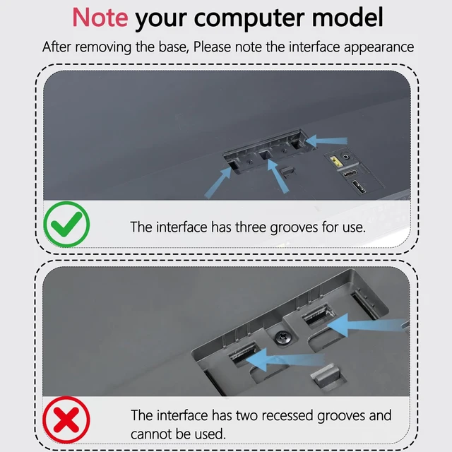 Alt view image 4 of 5 - L27q-10 VESA Adapter Compatible with Lenovo 27"X-Series and L-Serie Monitor