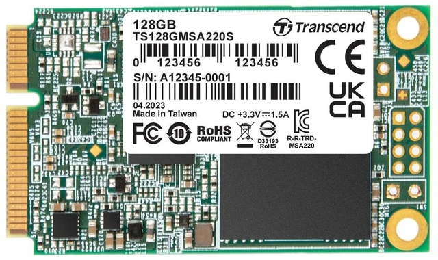 Main image of Transcend 128GB MSA220S mSATA SATA III SSD, SLC Cache