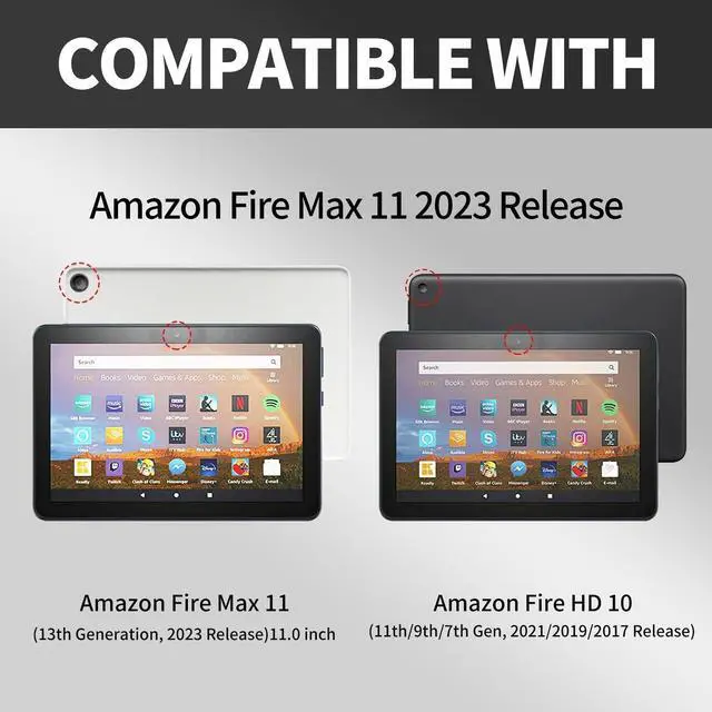 Alt view image 2 of 5 - for Kindle Fire Max 11 Case (13th Generation, 2023 Release) 11",Mxfdegf 360 Degree Swiveling Stand Protective Cover with Auto Sleep/Wake,for All-New Fire 11 Max Tablet,Purple Dragon