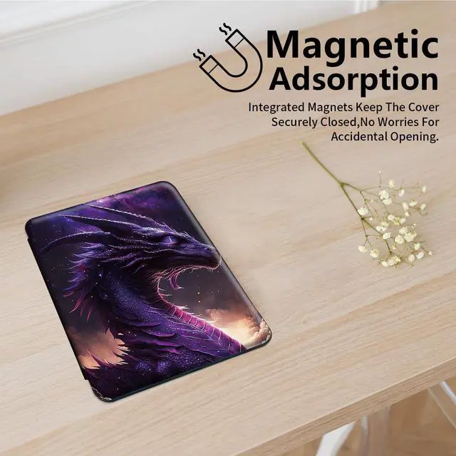 Alt view image 3 of 5 - for Kindle Fire Max 11 Case (13th Generation, 2023 Release) 11",Mxfdegf 360 Degree Swiveling Stand Protective Cover with Auto Sleep/Wake,for All-New Fire 11 Max Tablet,Purple Dragon