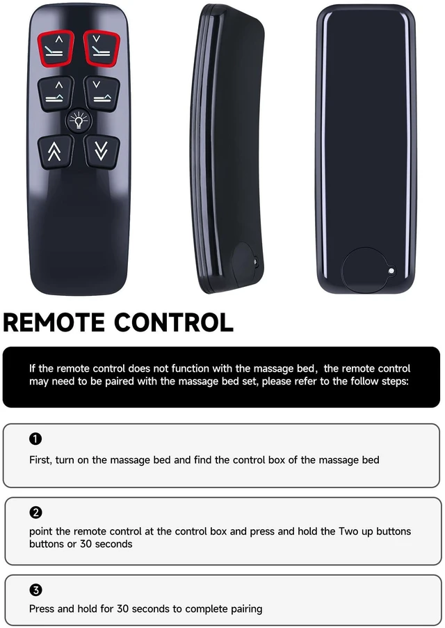 Alt view image 2 of 5 - Snrigw Replacement Remote Control for Leggett & Platt Adjustable Bed Bases Series 100 & T120, and LINAK HC1ABL HC10