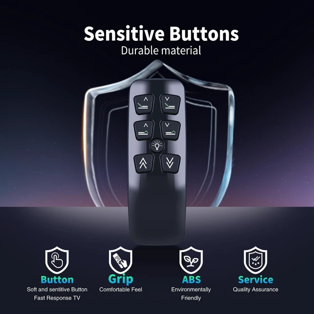 Alt view image 4 of 5 - Snrigw Replacement Remote Control for Leggett & Platt Adjustable Bed Bases Series 100 & T120, and LINAK HC1ABL HC10