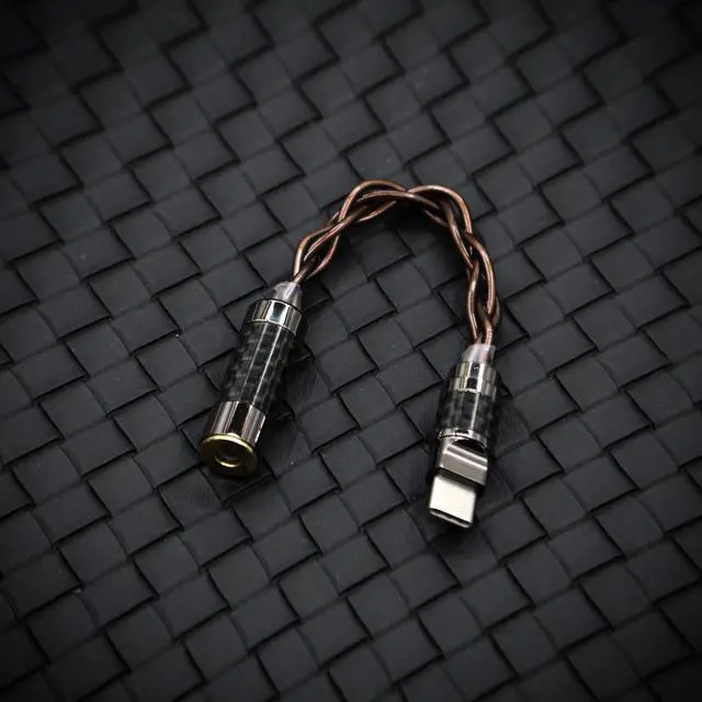 Alt view image 2 of 5 - Elihp USB C Headphopne Jack Adapter,OCC 4 Cord Aux to USB C DAC Dongle with Dual Chip CX31993 MAX97220,Type-C to 3.5mm Headphone Adapter with in Ear Monitor Cable