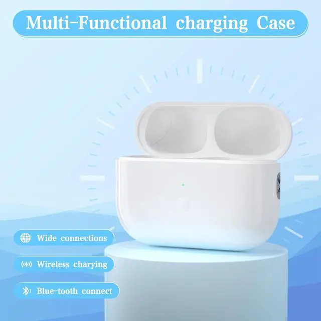 Alt view image 4 of 5 - Replacement Wireless Charging Case Only for Airpod Pro 1st 2nd Charger case with Charging Port Airpod Pro 1st / 2nd Charging case Support Wireless Airpod pro 1 Charger Cases (No Earbuds)