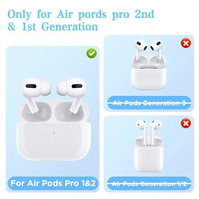 Alt view image 5 of 5 - Replacement Wireless Charging Case Only for Airpod Pro 1st 2nd Charger case with Charging Port Airpod Pro 1st / 2nd Charging case Support Wireless Airpod pro 1 Charger Cases (No Earbuds)