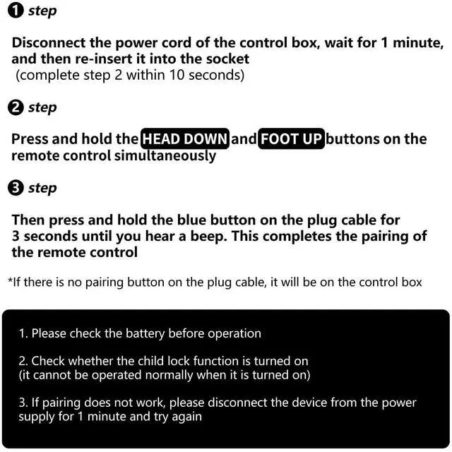 Alt view image 3 of 5 - Snrigw Replacement Remote Control for Leggett & Platt Richmat HJH173 Adjustable Bed Base