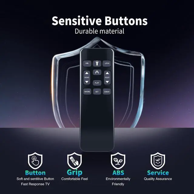 Alt view image 5 of 5 - Snrigw Replacement Remote Control for Leggett & Platt Richmat HJH173 Adjustable Bed Base