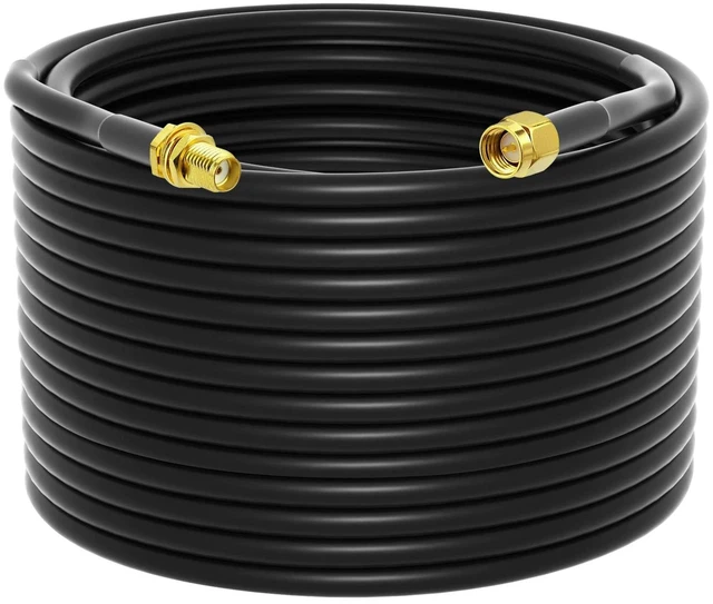 Main image of onelinkmore 75ft RG58 SMA Extension Cable, Male to Female, 50 Ohm RF