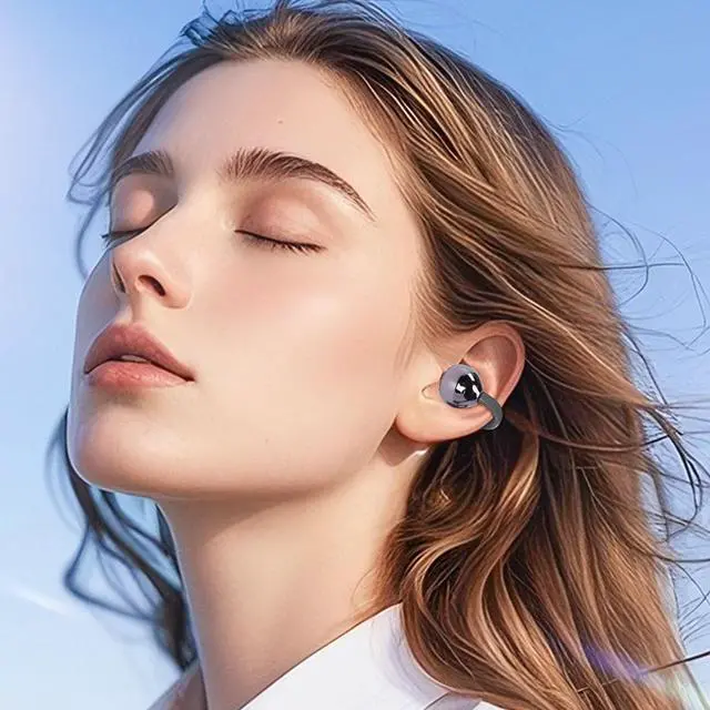 Alt view image 3 of 4 - Heayzoki Clip On Earbuds with Butterfly Earrings, Wireless Bluetooth 6.0 Clip On Headphone, Noise Cancellation, Comfortable Open Ear Buds for Workouts Running Sports