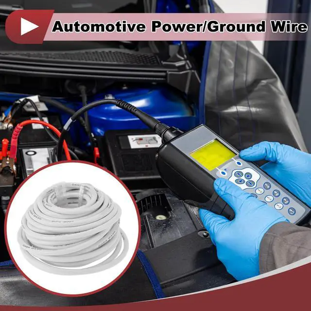 Alt view image 2 of 5 - HEROFFIX Electrical Ground Wire Automotive Power Wire 39FT White TC 1 Pcs 12AWG 2 Conductor Fully Insulated& Soft Touch Jacket Universal