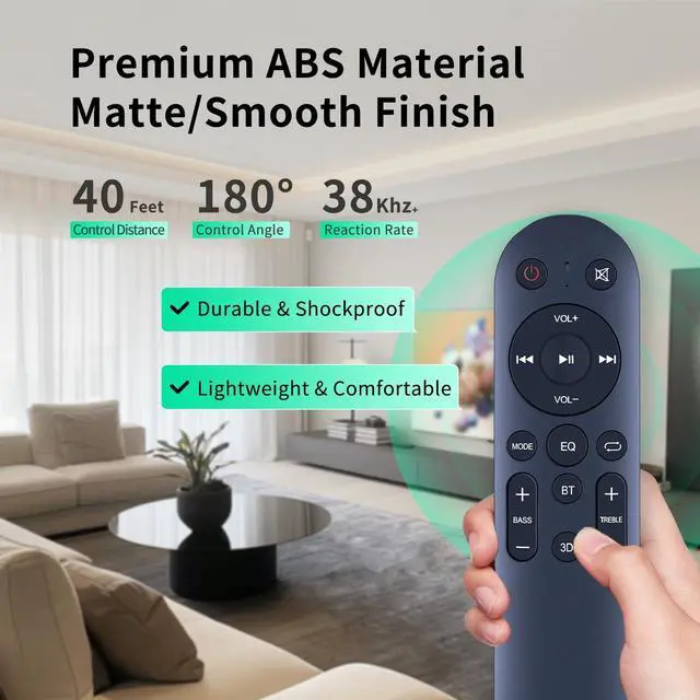 Alt view image 5 of 5 - WDZP Soundbar Remote Control Replacement fit for RAINEVERRY 5.1 SOUNDBAR with Dolby Audio