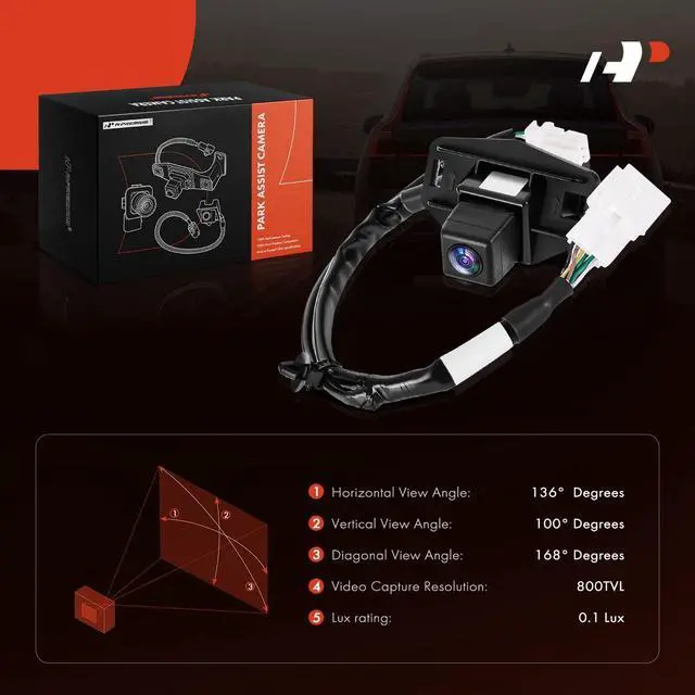 Alt view image 2 of 5 - A-Premium Park Assist Camera Rear View Backup Reverse Camera Compatible with Select Honda Models - 2009 2010 Element - Replace# 39530SCVA01