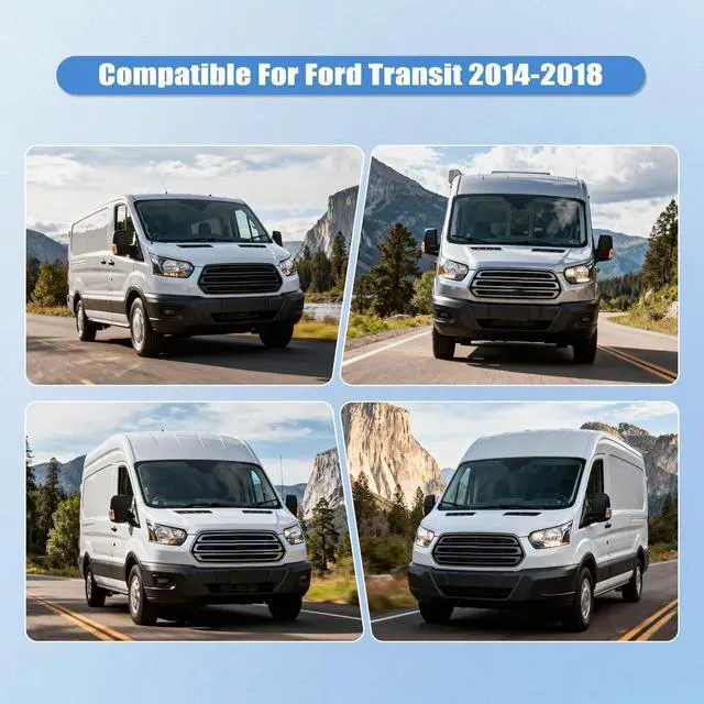 Alt view image 2 of 5 - Camecho Top Rear Dual Backup Camera Rear View Compatible for Ford Transit 2014 2015 2016 2017 2018 Van Truck AHD IR Night Vision Waterproof Roof Mount Reversing Brake Light Parking Assist Replaces