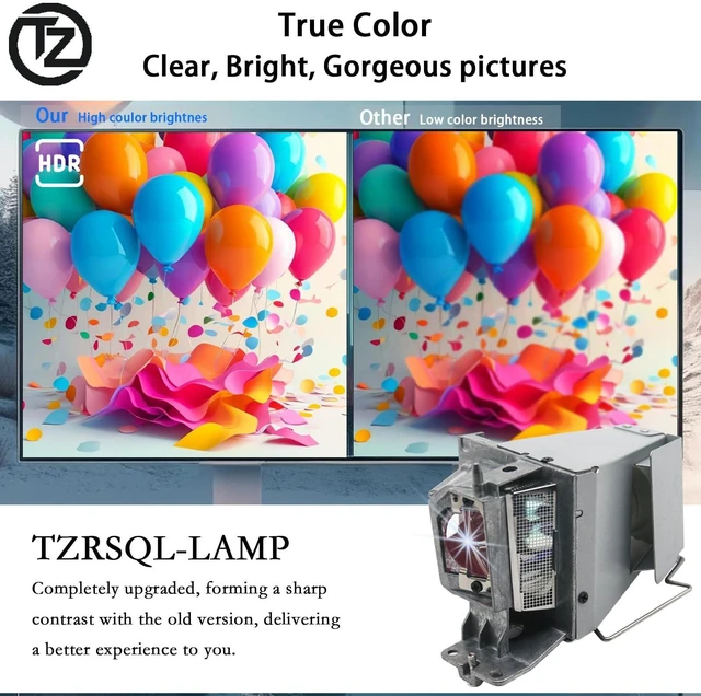 Alt view image 3 of 5 - TZRSQL A+ Quality BL-FP190E/SP.8VH01GC01 Replacement Projector Lamp Bulb for Optoma HD141X HD26 GT1080 GT1080darbee HD29darbee W316 DH1009 H182X S316 X316 EH200ST DS346 DW345 GT1070X S315 W310 X315