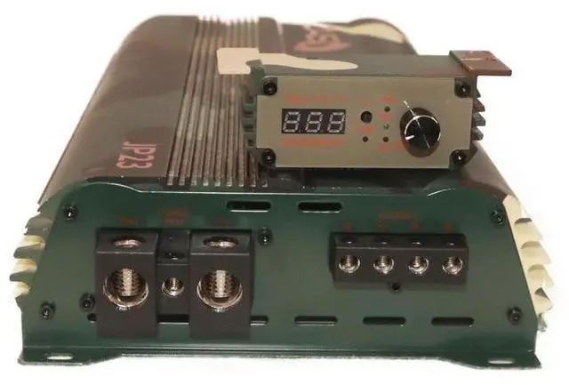 Alt view image 3 of 4 - DOWN4SOUND JP23 V2 CAMO ^^ Monoblock Amplifier - 2800W RMS, 1-Ohm Stable, Linkable for Car Audio Systems, High-Performance Bass Amplifier for 2800W Subwoofer Setup