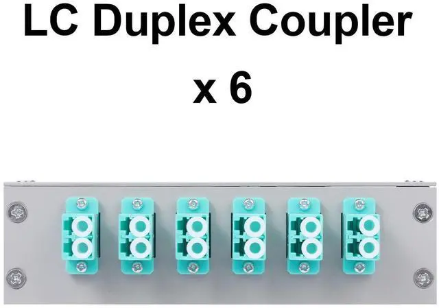 Alt view image 2 of 5 - Duogalia LC-OM3 6 Duplex 12 Port DIN Rail Fiber Optic Enclosure ODF (Includes Pigtail and 6PC Coupler)