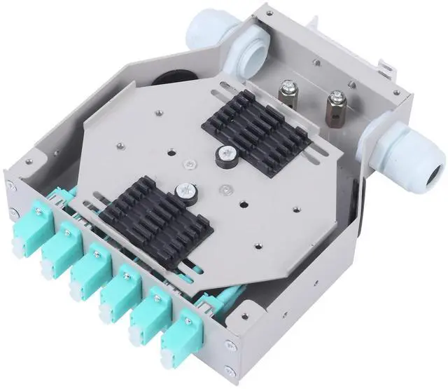 Alt view image 5 of 5 - Duogalia LC-OM3 6 Duplex 12 Port DIN Rail Fiber Optic Enclosure ODF (Includes Pigtail and 6PC Coupler)