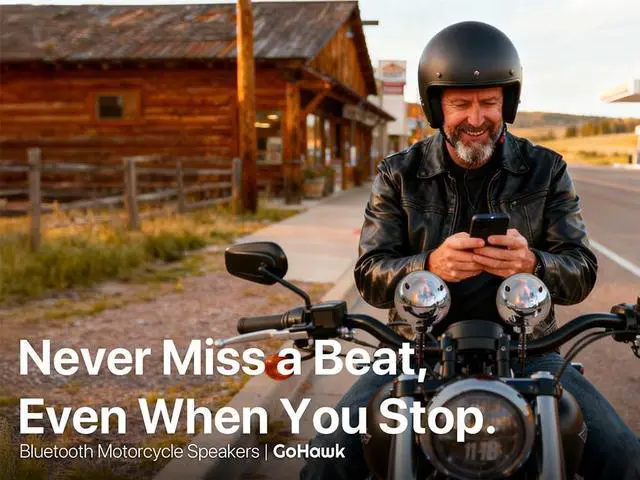 Alt view image 5 of 5 - GoHawk Bluetooth Motorcycle Speakers with Amplifier, Wired Control, FM Radio, 4 Inch Weatherproof Speakers Great for Use with ATVs/Motorcycles