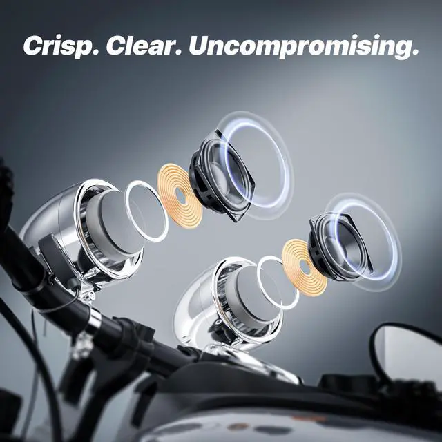 Alt view image 2 of 5 - GoHawk Bluetooth Motorcycle Speakers with Amplifier, Wired Control, FM Radio, 4 Inch Weatherproof Speakers Great for Use with ATVs/Motorcycles