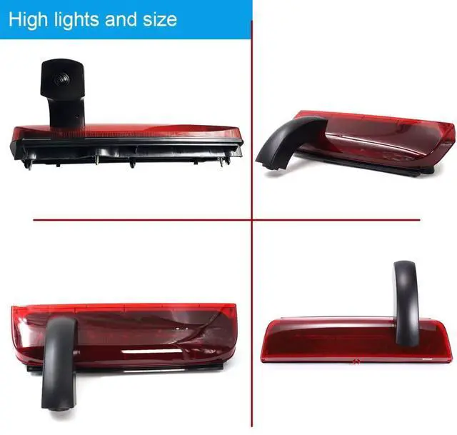 Alt view image 5 of 5 - HD Transporter Caravan Van Brake Light Roof Rear View Reversing Backup Camera with Angle Adjustable Compatible with Ford Transit Connect 2/XL Cargo Titanium Passenger Wagon SUV MPV + 7 Inch Rear View