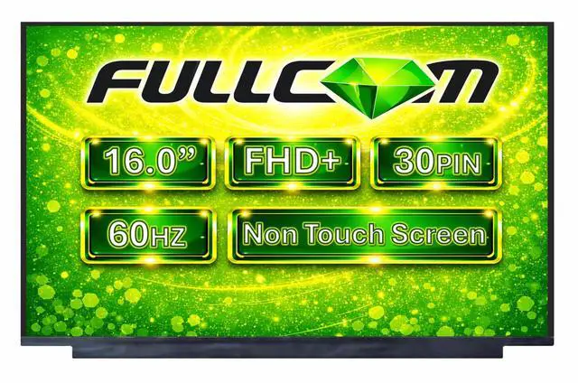 Main image of FULLCOM New LCD Replacement Screen (Non Touch) 16.0 Inch IPS (No Brackets) MNG007QS4-2 WUXGA 1920x1200 30 Pin Matte for Lenovo PN SD11M52518 FRU 5D11M52520 for Laptop/Display/Screen/LCD Applicati