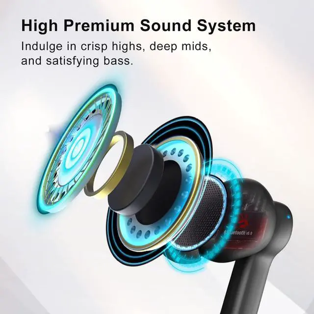 Alt view image 4 of 5 - Bloody M30 TWS True Wireless Earbuds, Bluetooth 5.0, 22H Playtime, Low Latency & Lightweight, Hybrid Diaphragm Deep Bass, IPX4 Rate Earphones with Mini Charging Case White (M30 - Black)