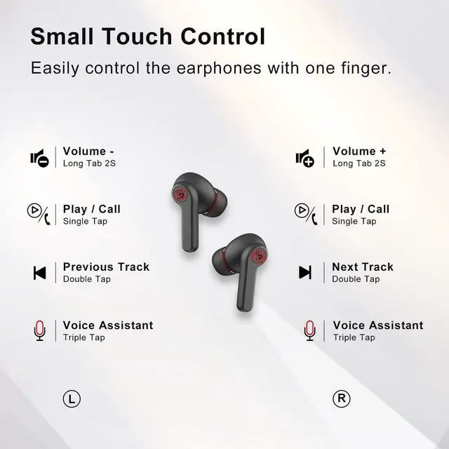 Alt view image 5 of 5 - Bloody M30 TWS True Wireless Earbuds, Bluetooth 5.0, 22H Playtime, Low Latency & Lightweight, Hybrid Diaphragm Deep Bass, IPX4 Rate Earphones with Mini Charging Case White (M30 - Black)