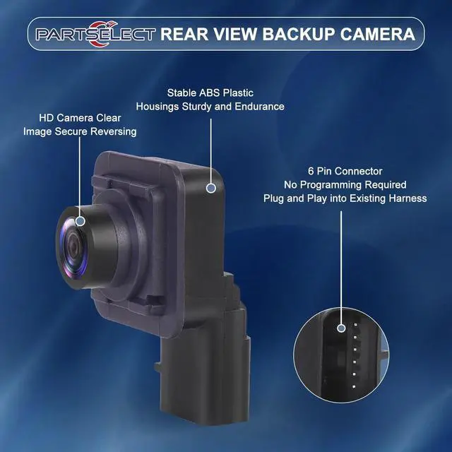 Alt view image 3 of 5 - Partselect Rear View Backup Camera GB5Z-19G490-A Replacement for Ford Explorer 2016-2018 2.3L L4 / 3.5L V6 Back Up Camera Replaces# GB5Z19G490A GB5Z-19G490-C GB5Z19G490C