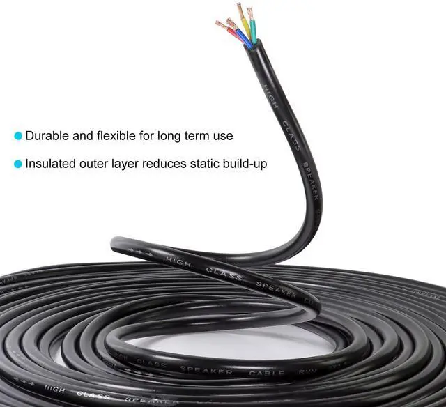 Alt view image 4 of 5 - SUNNAREPOON 12 Feet Speakon Cable to Bare Wire, 12 Gauge 4 Wires SpeakON Twist Lock Plug to Open End Cables with NL4MP Socket, for Chuchero, Home Audio, PA, DJ, Stage - 2 Pack 4 Conductors