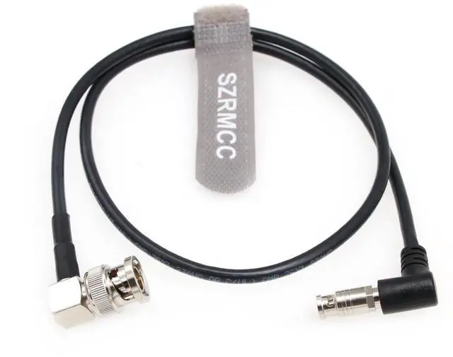Main image of SZRMCC 3m 12G SDI UHD 4K Micro BNC to Standard BNC Male Right Angle 75 Ohm High Density Video Coaxial Cable for Blackmagic Video Assist 5" Monitor, Camera, Studios