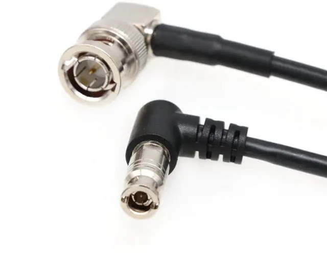 Alt view image 4 of 5 - SZRMCC 3m 12G SDI UHD 4K Micro BNC to Standard BNC Male Right Angle 75 Ohm High Density Video Coaxial Cable for Blackmagic Video Assist 5" Monitor, Camera, Studios