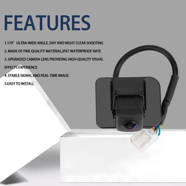 Alt view image 4 of 5 - Arokzn 39530-T2A-A31 Backup Camera Rear View Back Up Assist Camera Compatible with 2014 2015 Honda Accord Sedan EX-L, 2016 2017 Accord Sedan Replace # 39530-T2A-A21,39530-T2A-U110-M2