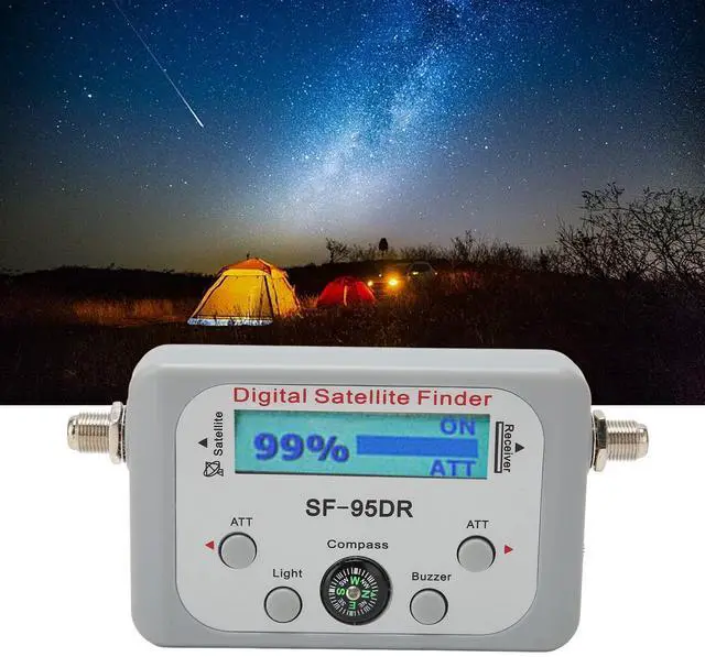 Alt view image 2 of 5 - Digital Satellite Finder Meter, 950 to 2150MHz ATT Buzzer Function Satellite Meter with , Strength Meter for DirecTV