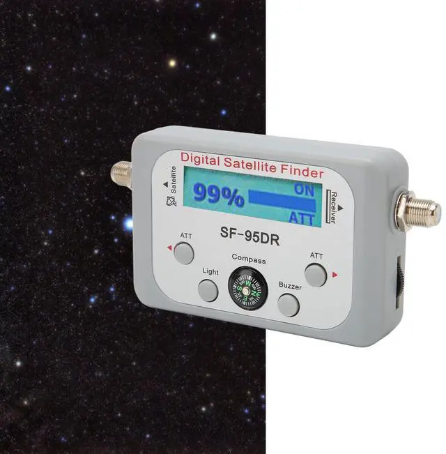 Alt view image 3 of 5 - Digital Satellite Finder Meter, 950 to 2150MHz ATT Buzzer Function Satellite Meter with , Strength Meter for DirecTV