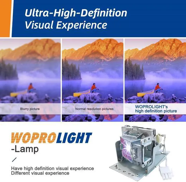 Alt view image 3 of 5 - Woprolight 5J.JED05.001 5811118154-SVV for Benq BH302 BH3020 HT1070 TH683 W1090 for Vivitek D552 D554 D555 D555WH D557W D557WH DH559 H1060 Replacement Projector Lamp -365 Days Warranty