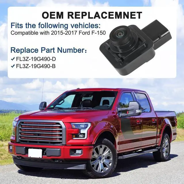 Alt view image 2 of 5 - DICMIC Parking Assist Rear View Backup Camera Compatible with 2015-2017 Ford F-150 2018-2019 Ford Lobo Replace# FL3Z-19G490-D, FL3Z-19G490-B, FO1960101