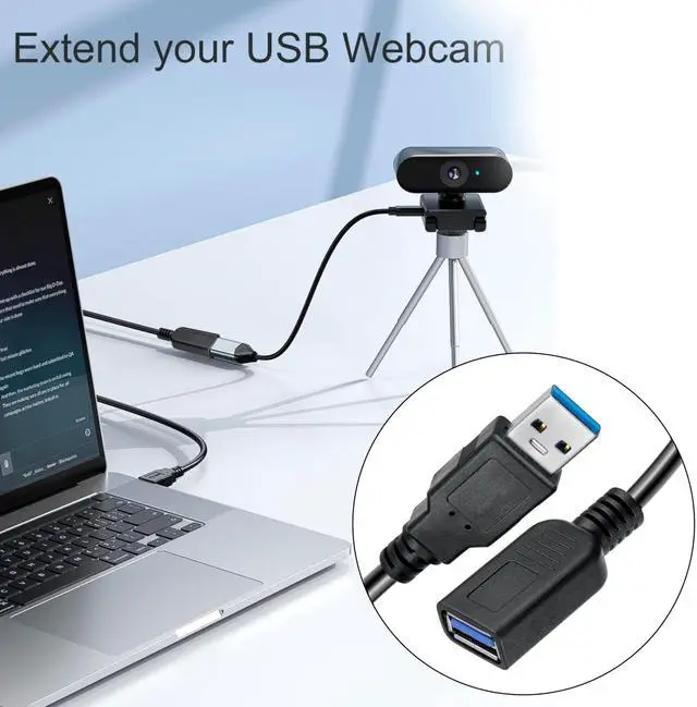 Alt view image 3 of 5 - SaiTech IT 10 Pack Short Length 1 Feet USB 3.0 Extension Cable, USB 3.0 A Male to Female Extender Bulk USB Extension Cable