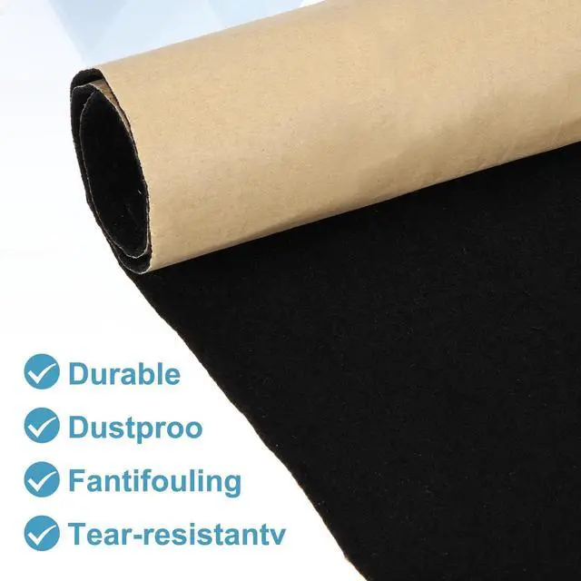 Alt view image 4 of 5 - MECCANIXITY 20"x39" Speaker Box Carpet Fabric with Adhesive Back, Black Car Trunk Under Felt Carpet Liner Interior Cover Roll Carpeting for Sub Box, Auto, RV, Boat, Marine, Door Liner